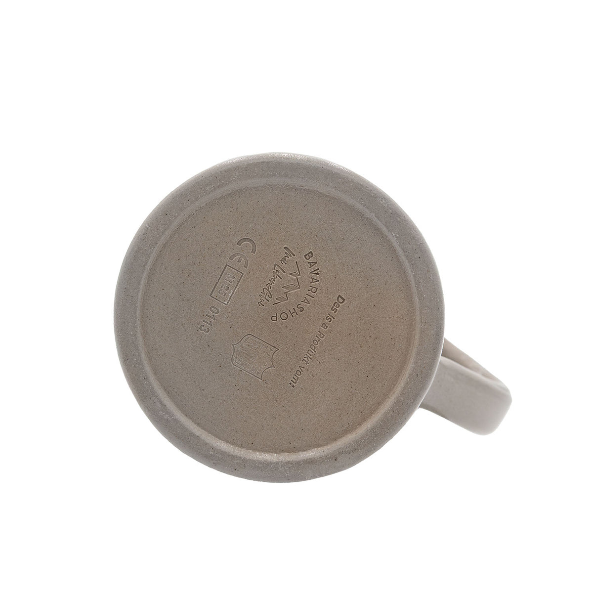 Unterseite des ®NFL PREMIUM Teamkrugs Detroit Lions mit Herstellerstempel und CE-Kennzeichnung.