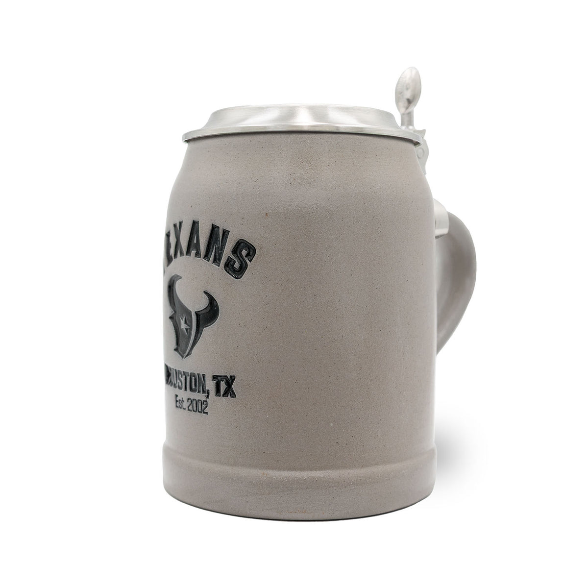 ®NFL PREMIUM Teamkrug Houston Texans aus Steinzeug, grau, mit Zinndeckel und Logo-Prägung