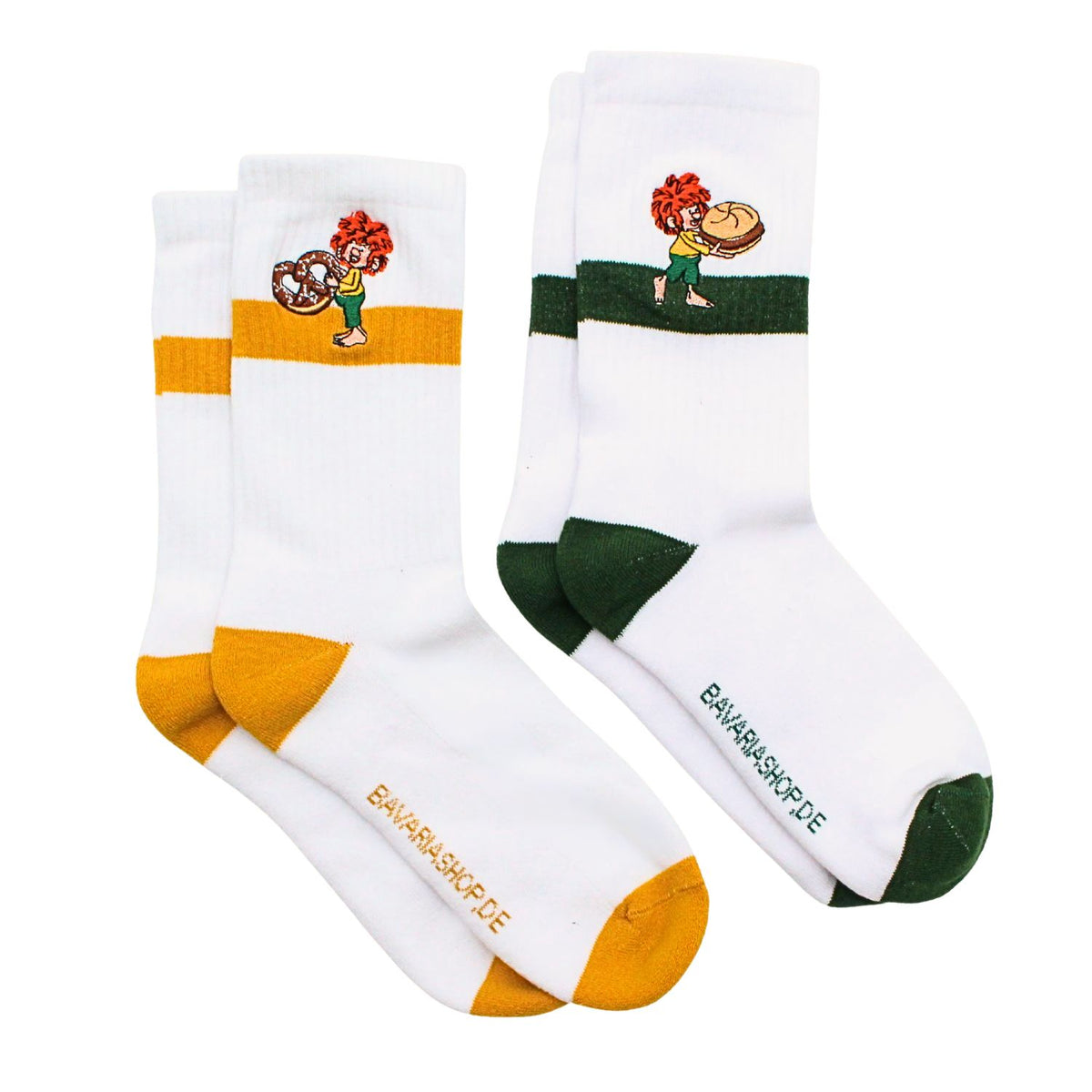®Pumuckl Tennissocken "Leberkas & Brezn" – 2er-Set