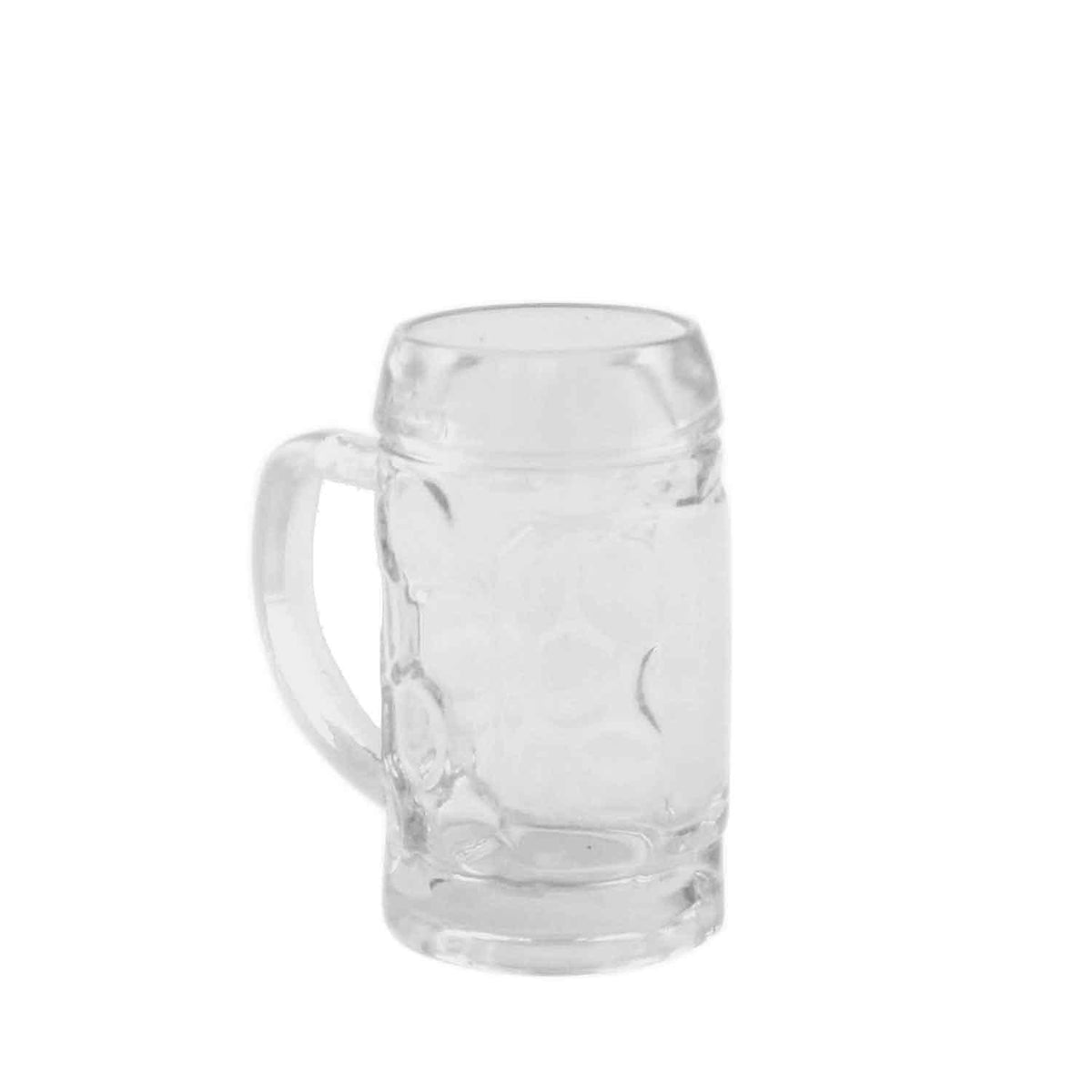 Kleiner transparenter Bierkrug aus Glas mit traditionellem Design und Henkel für Sammler