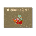 Glückwunschkarte "a scheens Fest- Nikolaus auf Schlitten"