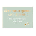 Glückwunschkarte zur Hochzeit "Gheart zamm" - ohne Text - mit Text