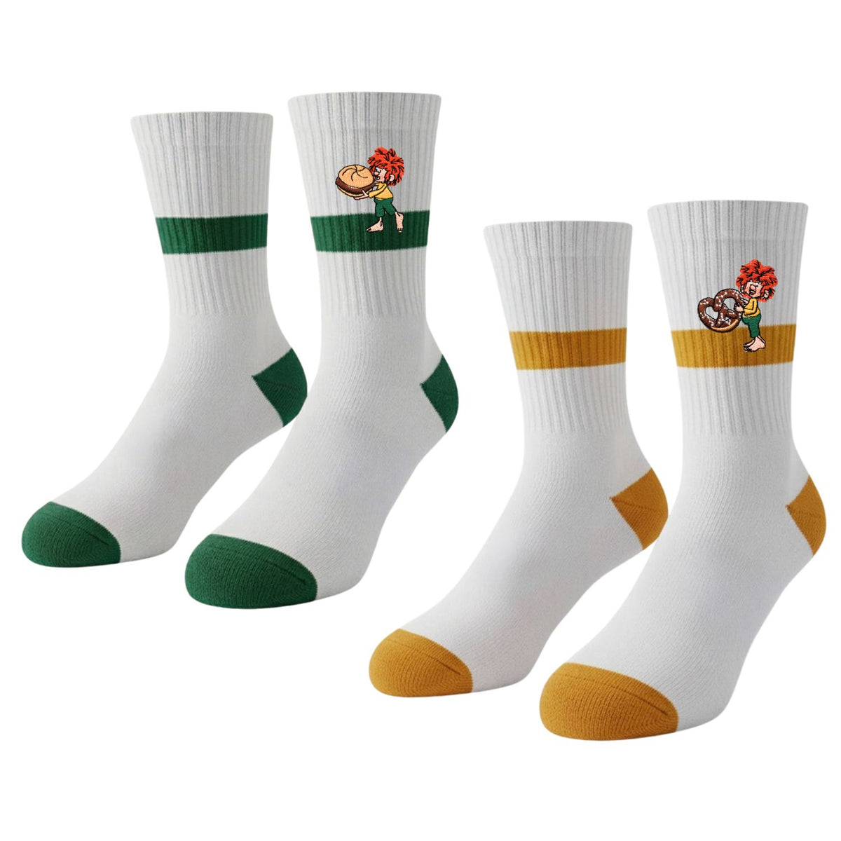 ®Pumuckl Tennissocken "Leberkas & Brezn" – 2er-Set