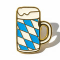 Maßkrug Pin weiß-blau – Rauten Anstecker