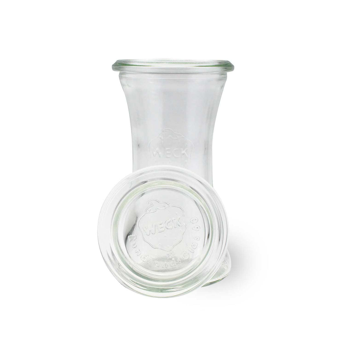 Wiederverwendbares Weck-Glas mit Deckel, in dem das Holz-Edelweiß geliefert wird