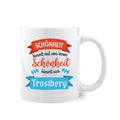 Kaffee Haferl "Schönheit kommt aus..." mit Wunschort
