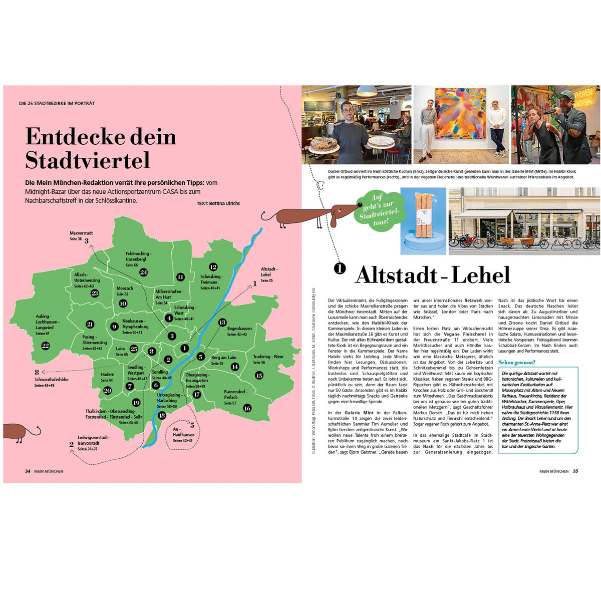 Magazin "Mein München 2026" der Münchner Merkur: Stadtviertel-Guide mit Stadtplan und Empfehlungen.